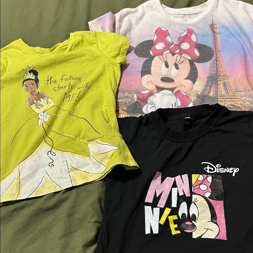 Disney Princess and Minnie Mouse T-Shirt Trio